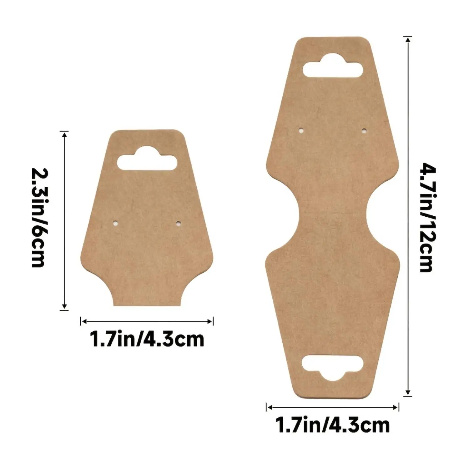 1Pack Blank Necklace Bracelet Display Foldable Adhesive Price Tag Holder Cards Packaging For Jewelry Small Businesses Supplies