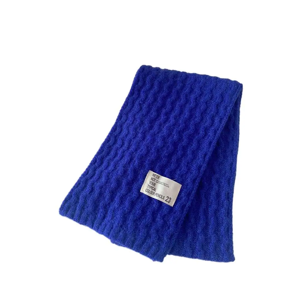 

Зимний красочный уличный однотонный шарф с маркировкой для девочек, детский шарф, грелки для шеи, шарфы