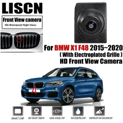 Car Parking LOGO HD Front View Camera Waterproof Night Vision For BMW X1 F48 2015 2016 2017 ~ 2020 With Electroplated Grille