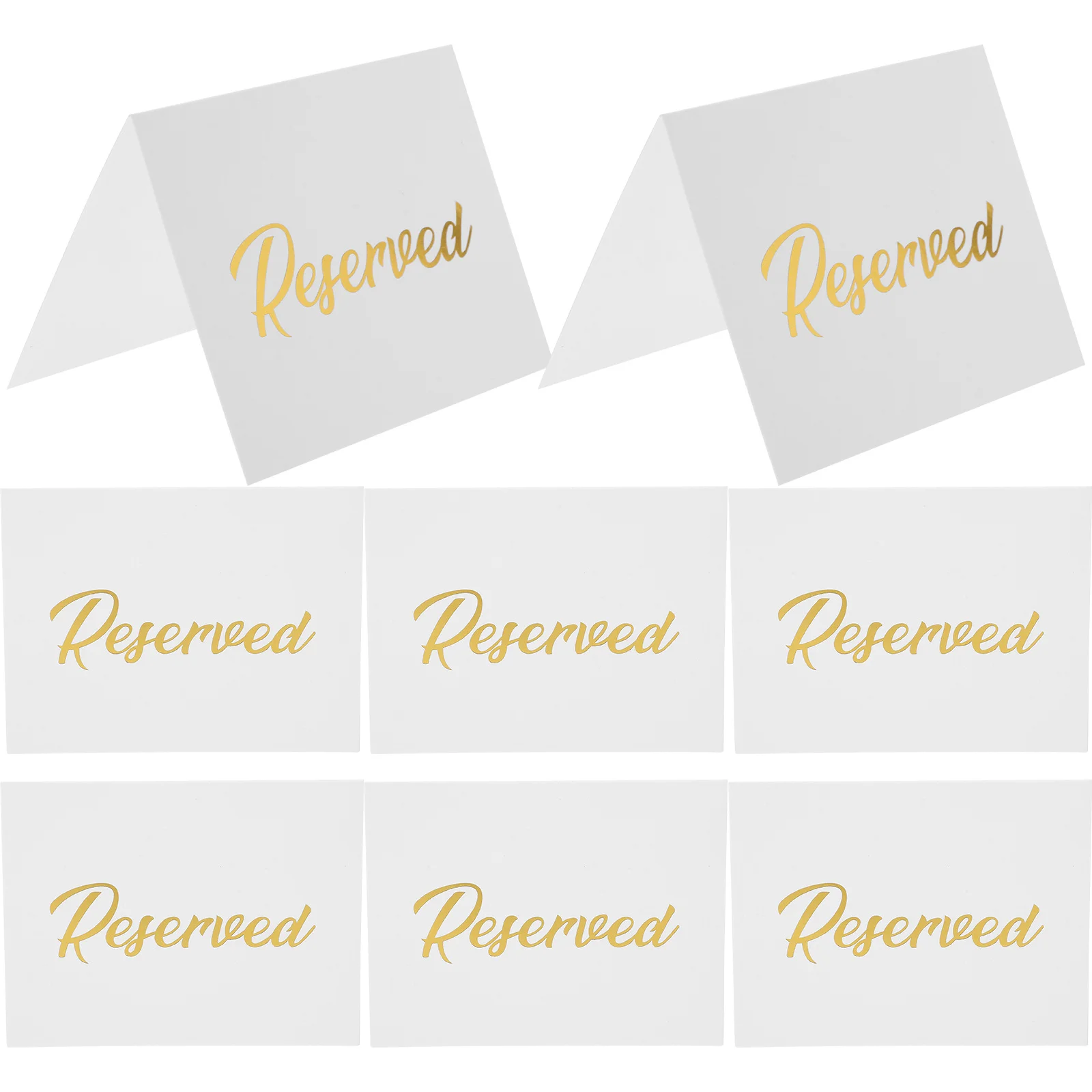 

50Pcs Reserved Table Signs Double Sided Modern Design Paper Place Cards for Wedding Party Reserved Table Signs