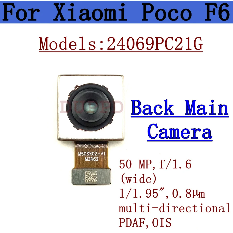 poco出品 Main Rear Camera For Xiaomi Mi Poco F6 24069PC21G Back Facing