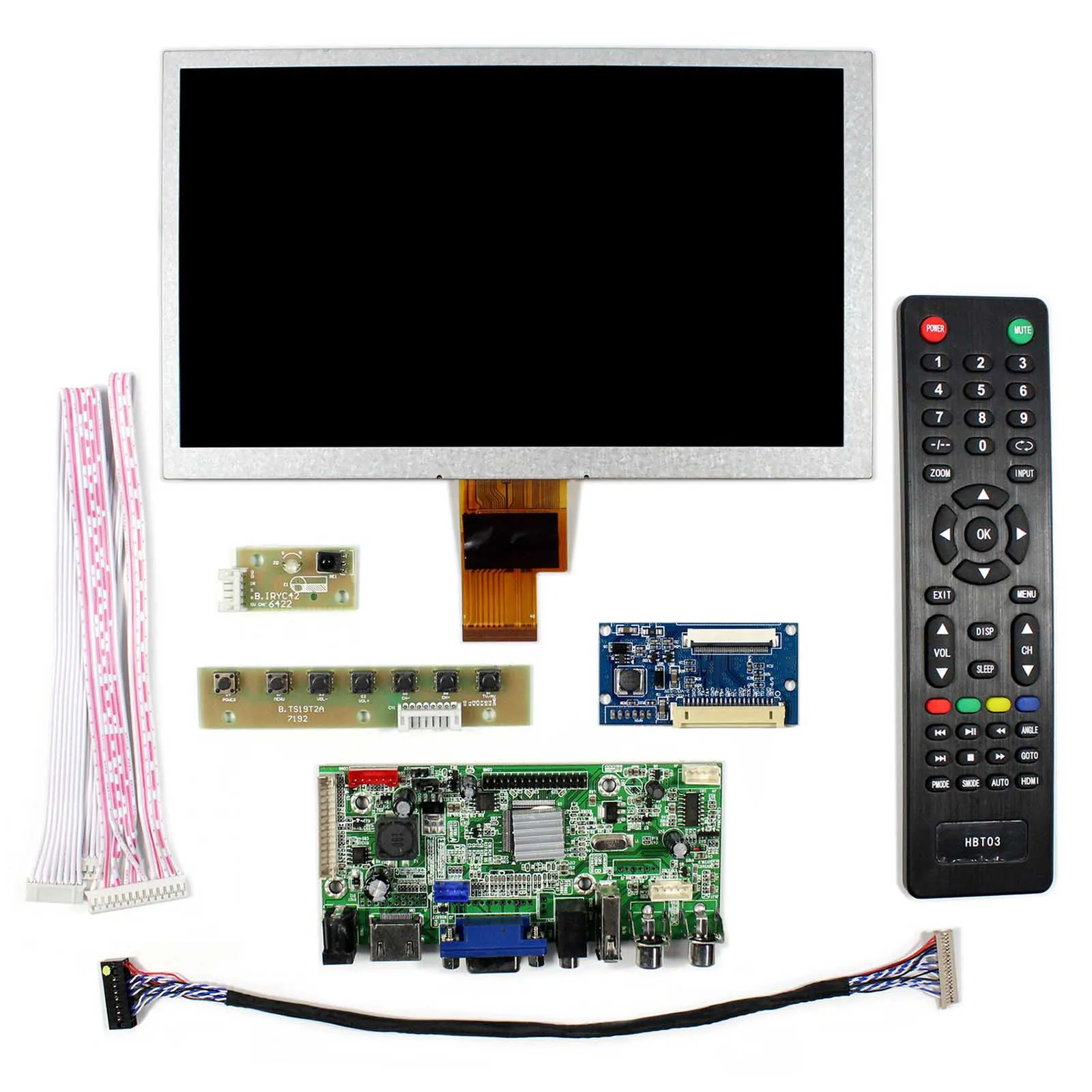 H DMI VGA AV Audio USB LCD Controller Board With 8inch 1024x600 ZJ080NA-08A LCD Panel