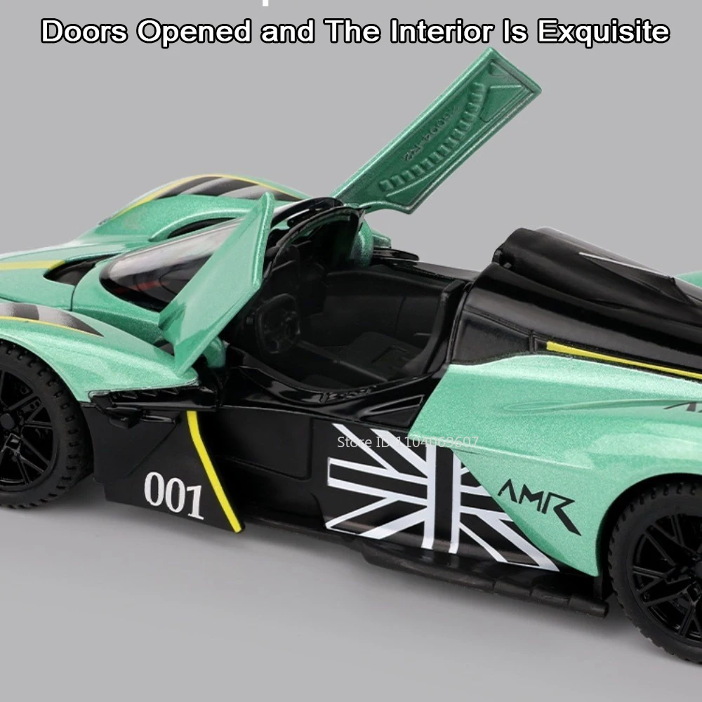 Scala 1:32 Valkyrie Vulcan Toys Modelli di auto Porte pressofuse in lega Veicoli in miniatura aperti con ornamenti modello di auto tirati indietro