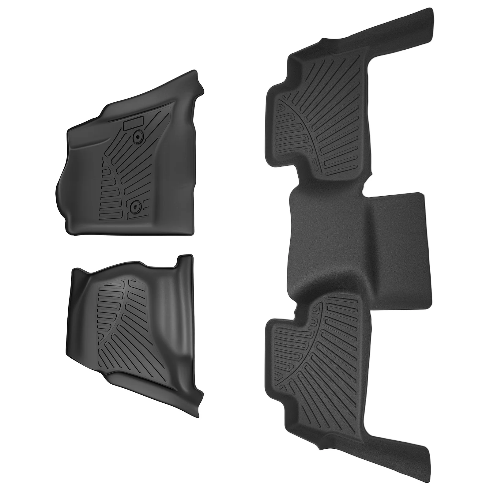 

3PC Floor Liner Kit for Chevrolet Tahoe GMC Yukon 2015-2020 Black TPE Rubber