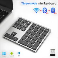 2.4Ghz Wireless + Bluetooth Numeric Keypad K35 Number Pad USB C Rechargeable Numpad  Digital Keyboard for IOS Android Windows