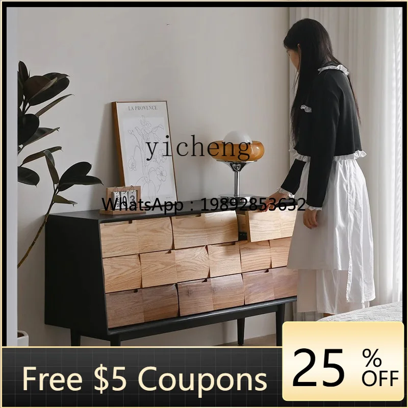 

DD nine-chest cabinet bedroom storage solid wood bedside cabinet dining side porch locker