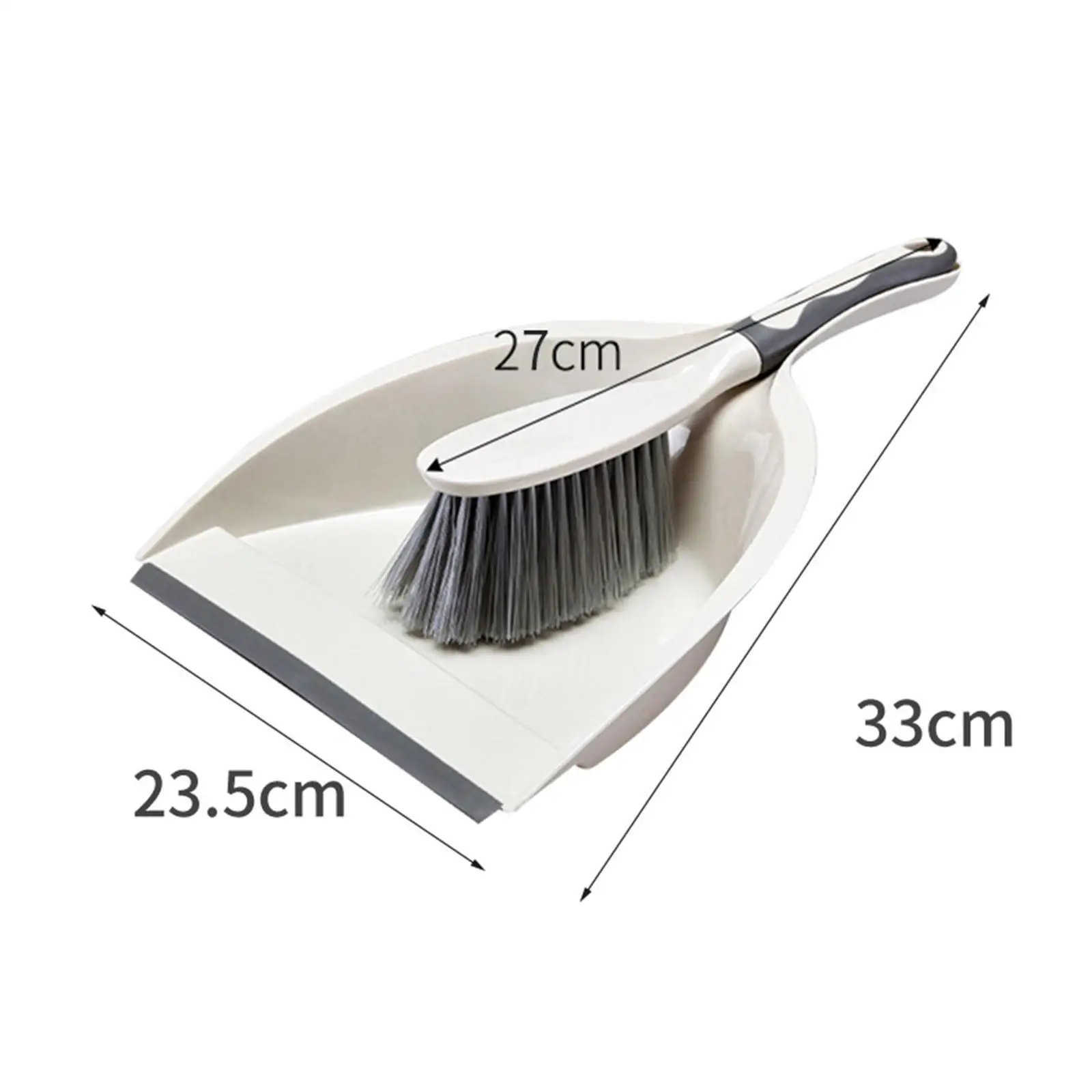 Dust Pans with Brush Bristles Brush Rubber Edge for Desk Kitchen Dirt Pickup