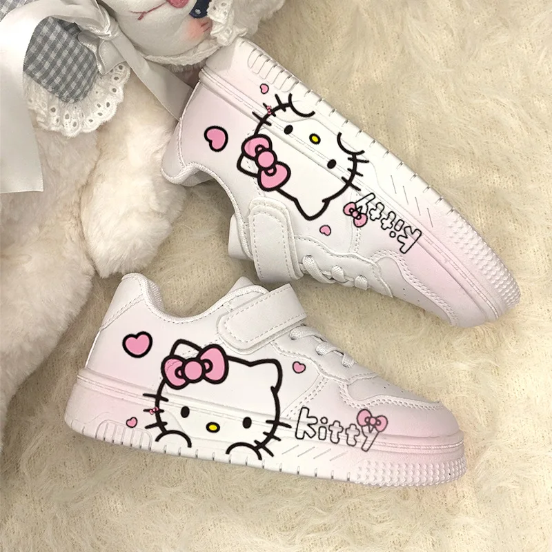 

Sanrio Hello Kitty casual shoes Boys and girls spring and summer cartoon light be non-slip student Y2K white shoes sneaker