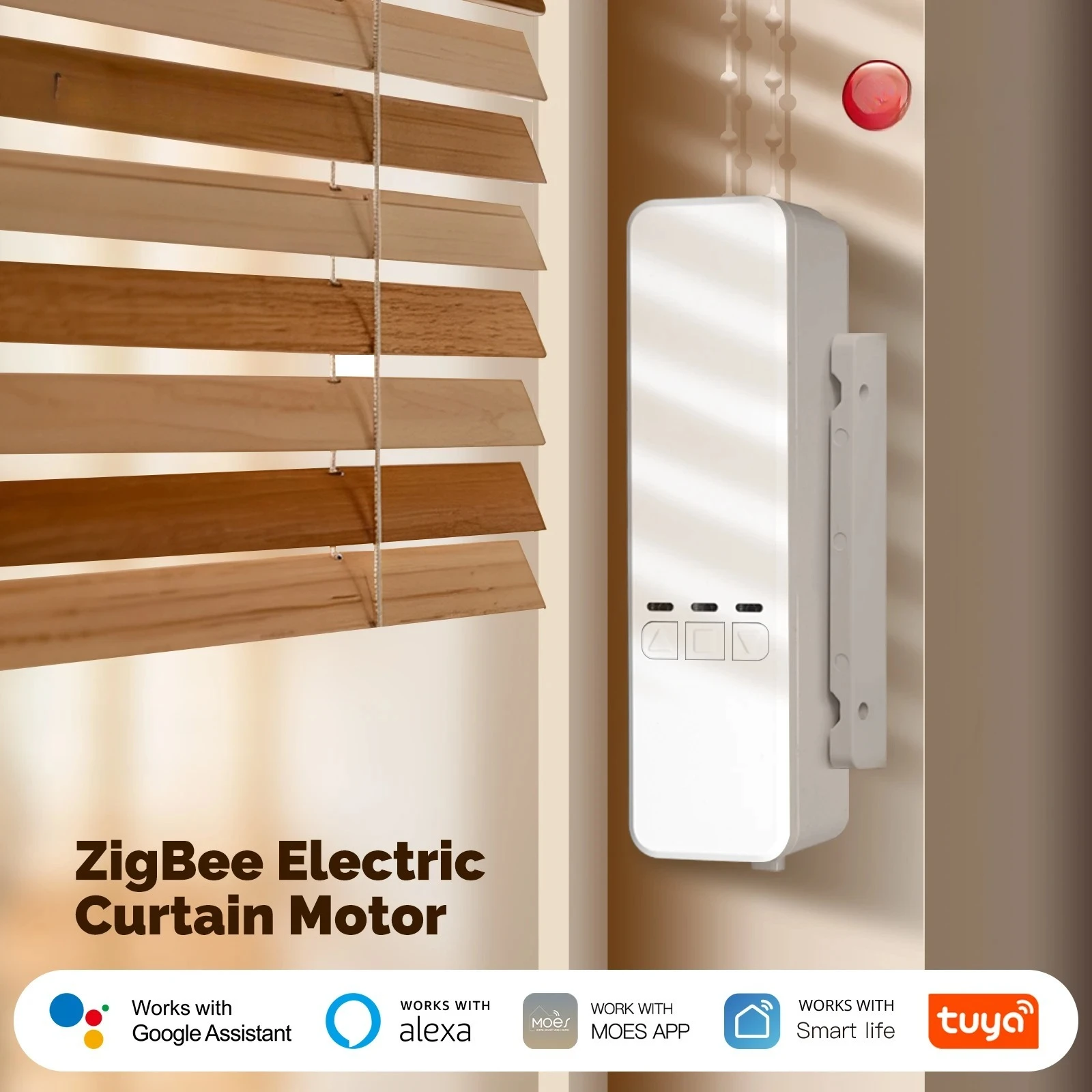 DIY Smart Motorized Chain Roller Blinds Shade Shutter Drive Motor Powered Smart Curtain Work With Tuya App