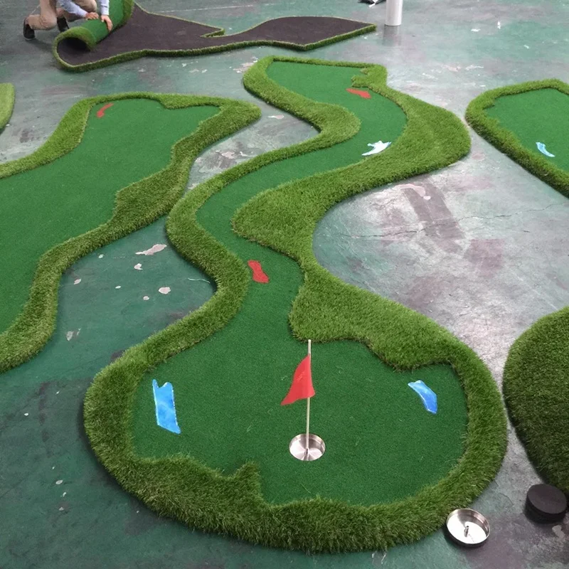 Factory Custom Size Golf mat practice Putting Green Mat Outdoor and Indoor Mini Golf Grass Mat