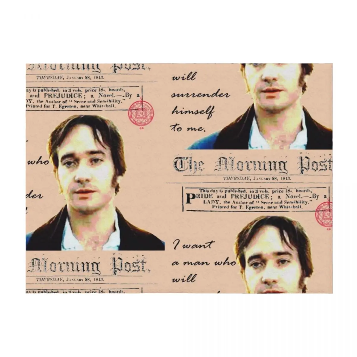 

Mr. Darcy Pride & Prejudice Throw Blanket Stuffeds For Decorative Sofa Giant Sofa Blankets