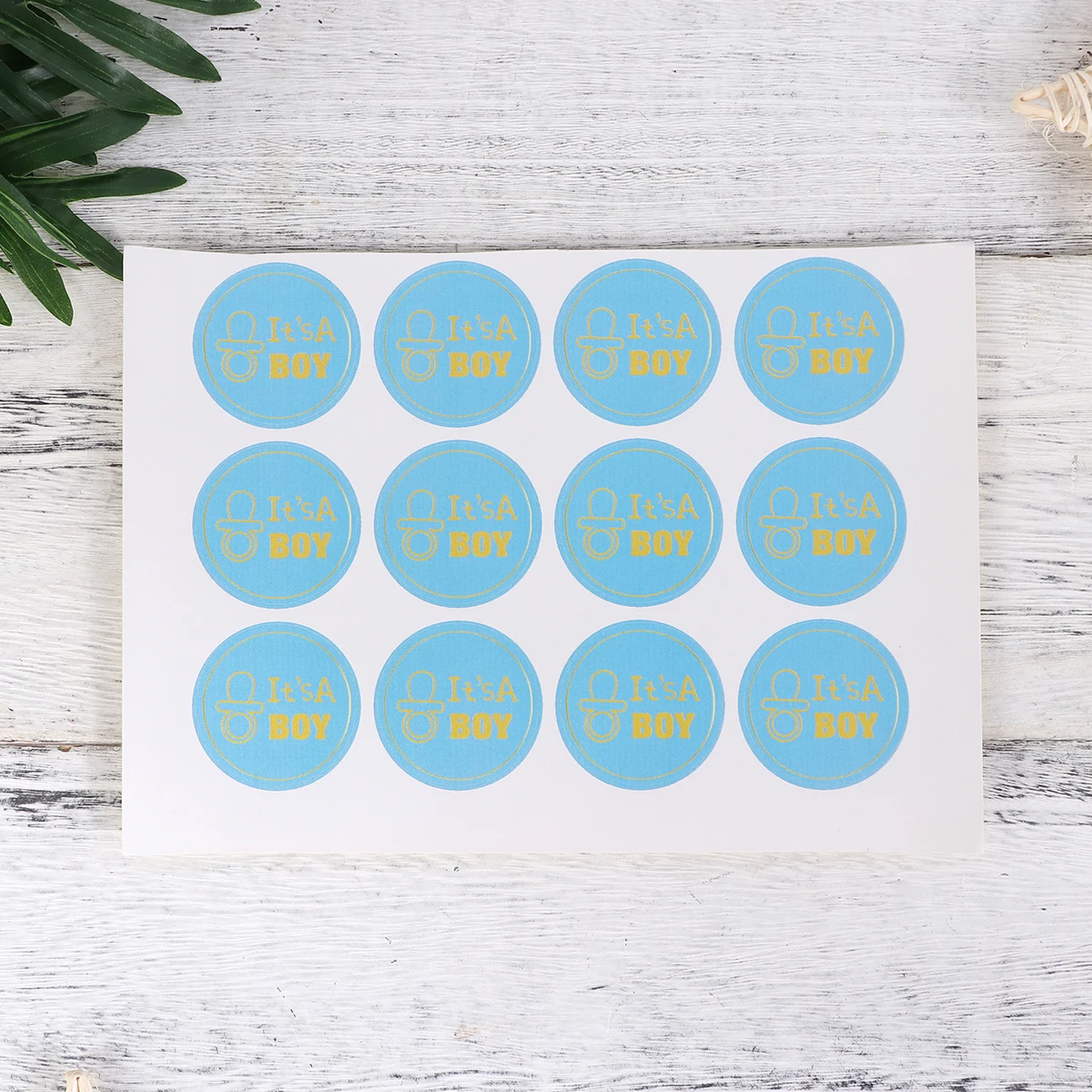 

120 Pcs Baby Sealing Stickers Labels Bag Self-adhesive Round Circle Gift Boys or Girls
