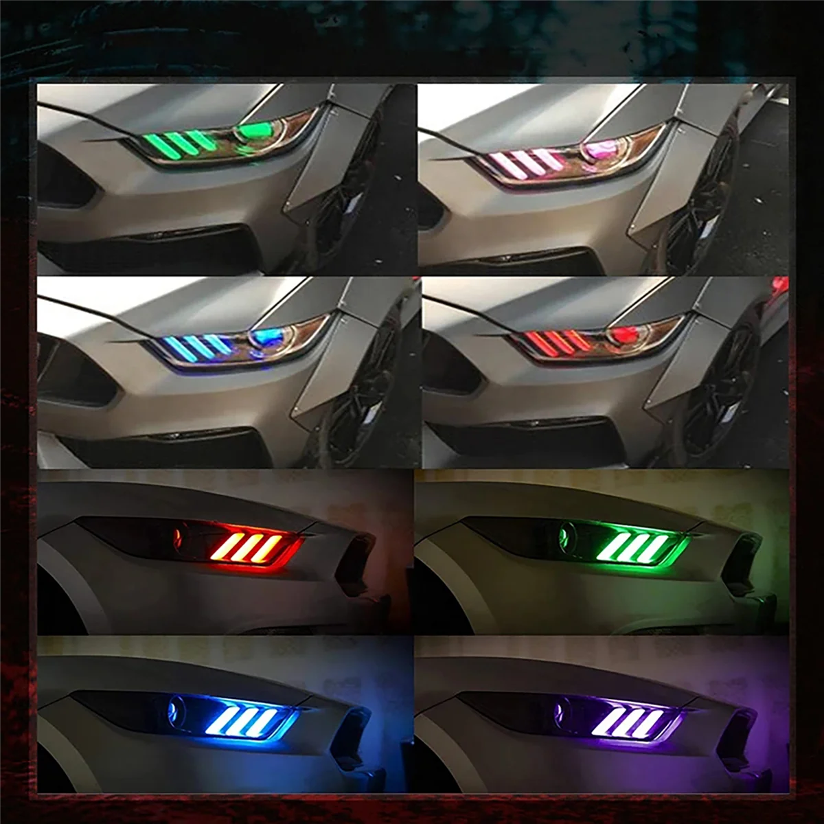 1Set for 2013-2017 RGBW Multicolor LED DRL Daytime Running Lights Car Wireless Control Board