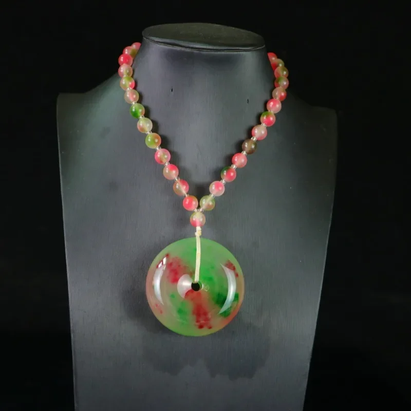 

Natural High-ice Quartzite Jade Safety Buckle, Classic Fashion Necklace Jewelry