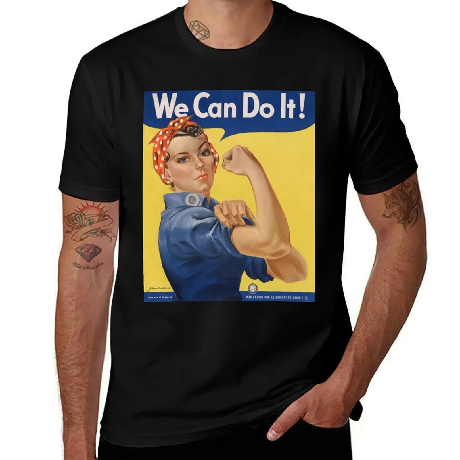 Iconic Rosie the Riveter Poster T-Shirt plus sizes gifts for boyfriend graphic t shirts Louboutins Men's t-shirt