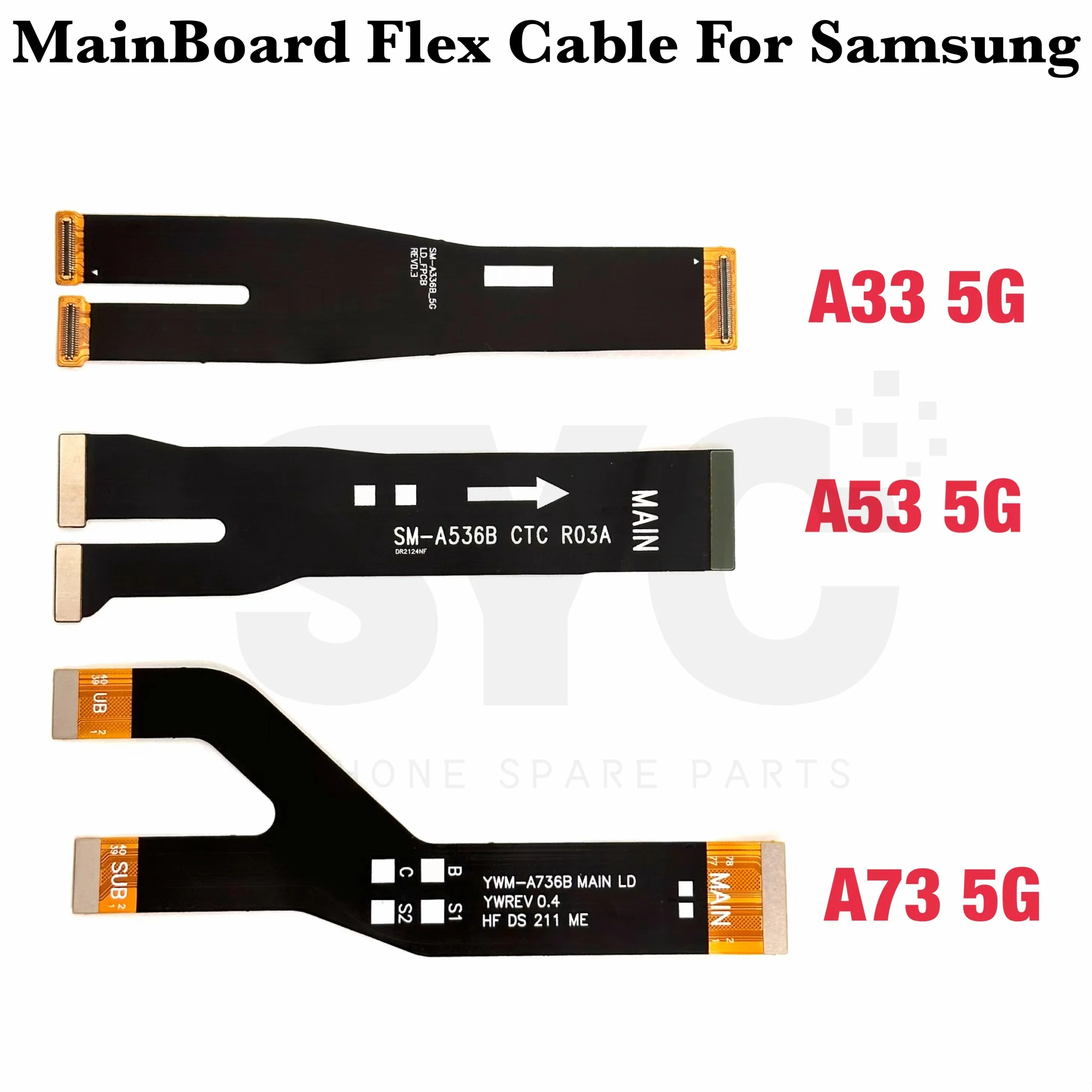 Motherboard principal Cabo Flex Para Samsung A33 A336 A53 A536 A73 A736 Mainboard Flex Peças de reposição