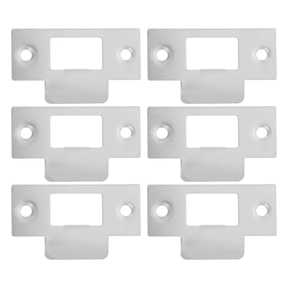 

6pcs Deadbolt Strike Plate 3.5 Inch Adjustable Steel Door Lock Replacement Parts For Home Security Door Latch Guard Hardware