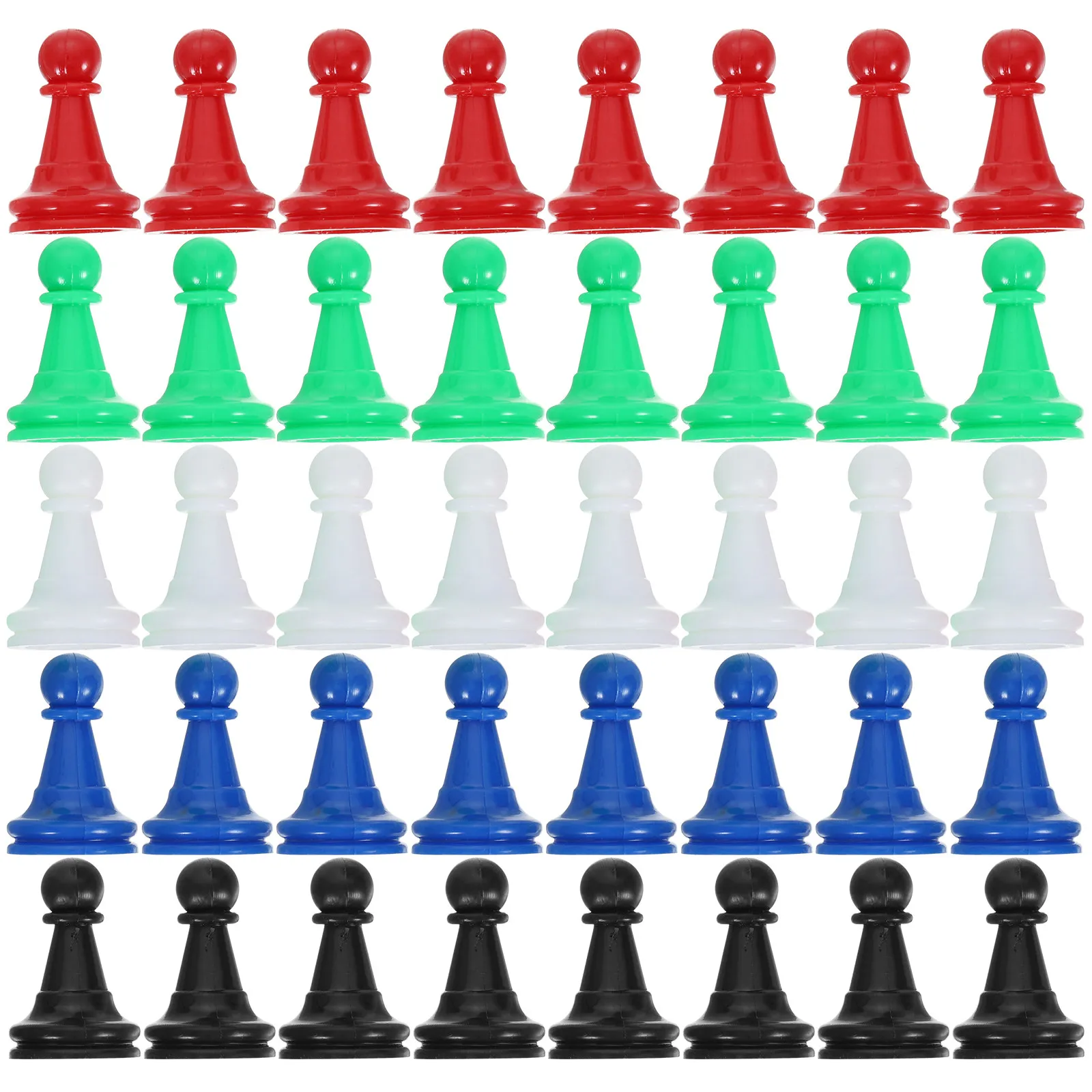 96-Piece Multicolor Plastic Chess Pieces Set – ABS Pawns for Board Games, Educational & Learning Activities