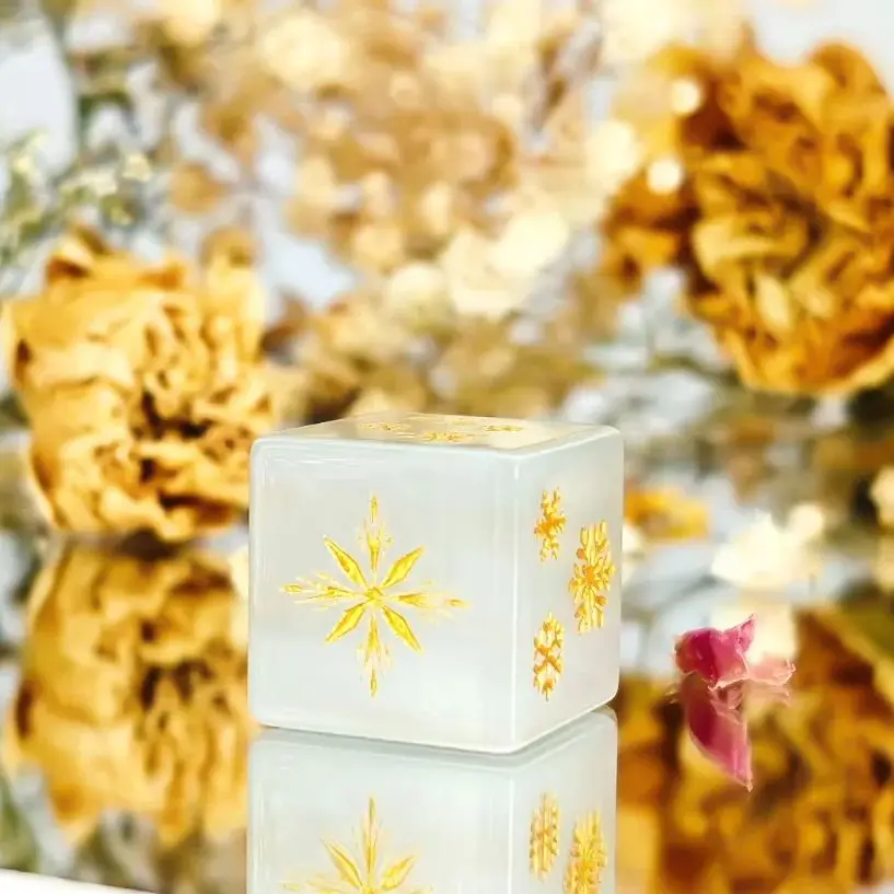 D6 Snowflake Dice 16mm Glass Cube 6-Sided Bar Club Party Home Entertainment Activities Desktop Game Accessories Dice Toy