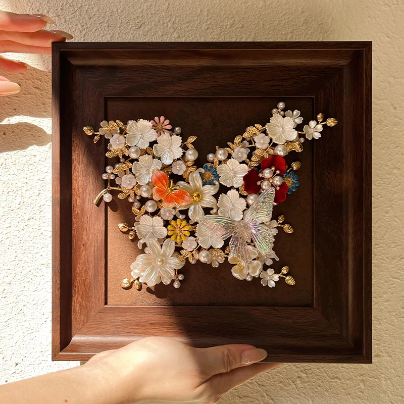 

Средневековая бабочка для гостиной, декоративная живопись, абстрактное искусство, крыльцо, шкаф, спальня, живопись, французский ретро-метр, коробка, фреска