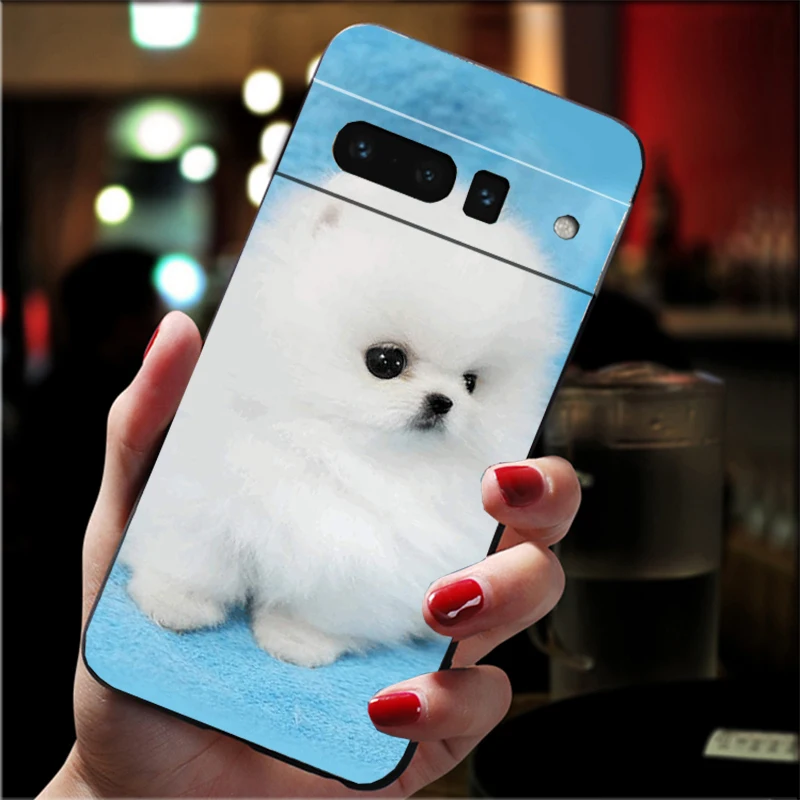 Phone Case for Google Pixel 8 7 Pro 7a 6A 6 Pro Pixel 8A 5A 4A 3A Pixel 5 6 4 3 3A XL Pomeranian dogs dog