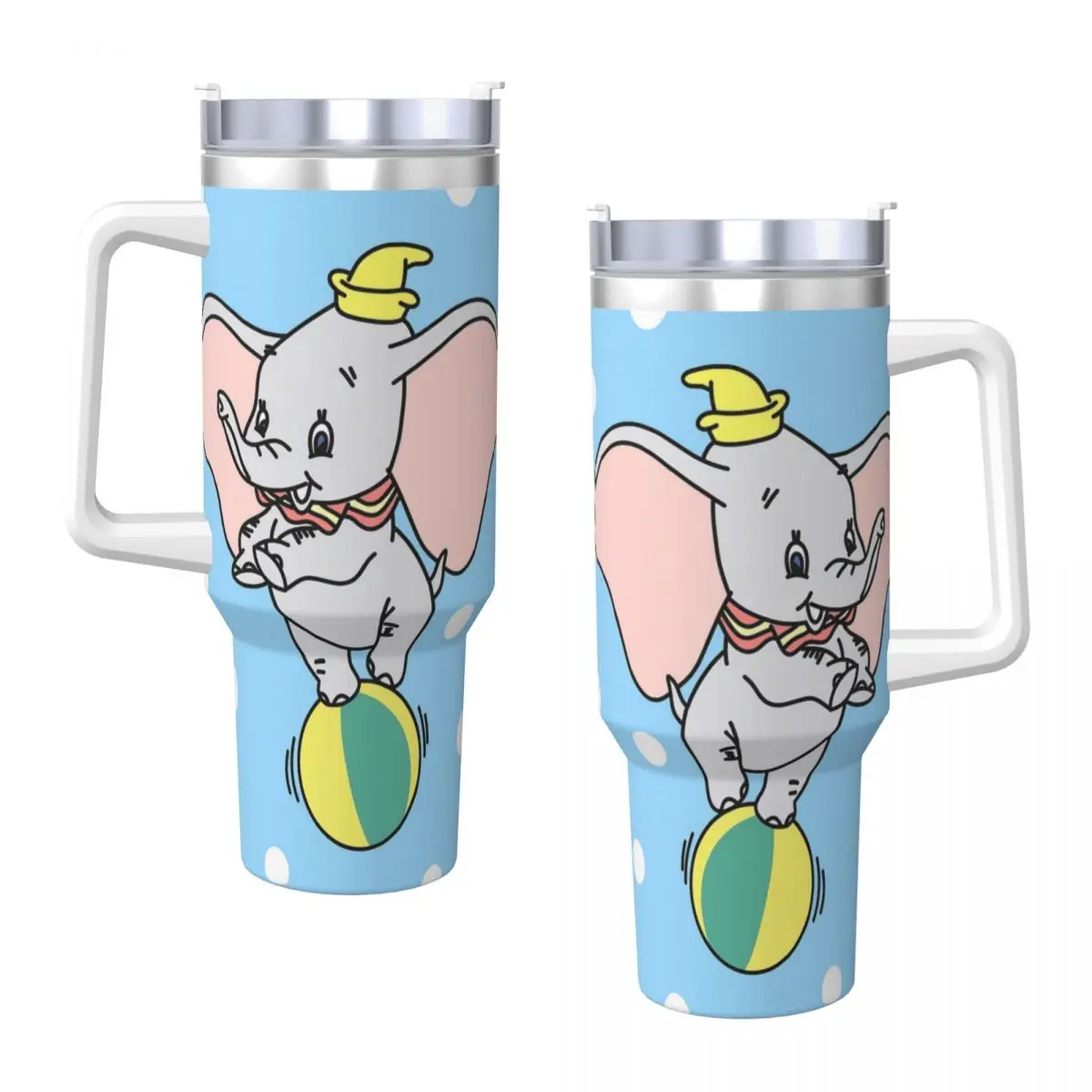 Stainless Steel Tumbler Dumbo MINISO Mugs Cup With Straws Travelist Hot Drinks Water Bottle Keep Heat Large Capacity Coffee Mug