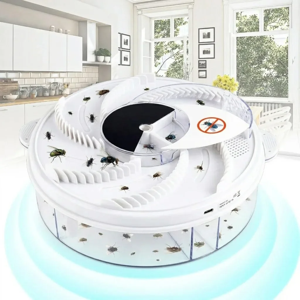 High Efficiency USB Electric Fly Trap Fly Catcher Pest Device Gnat Flying Insect Trap Automatic Indoor Pest Traps Easy Clean