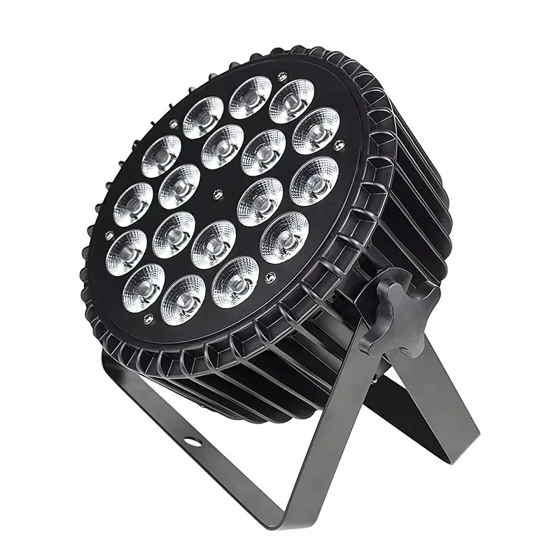 Flat LED Par 18pcs 10W RGBW/A RGBWAUV 4in1 5in1 6in1 Full Color Stage  Projection Lights DMX512 Control for Wedding disco KTV