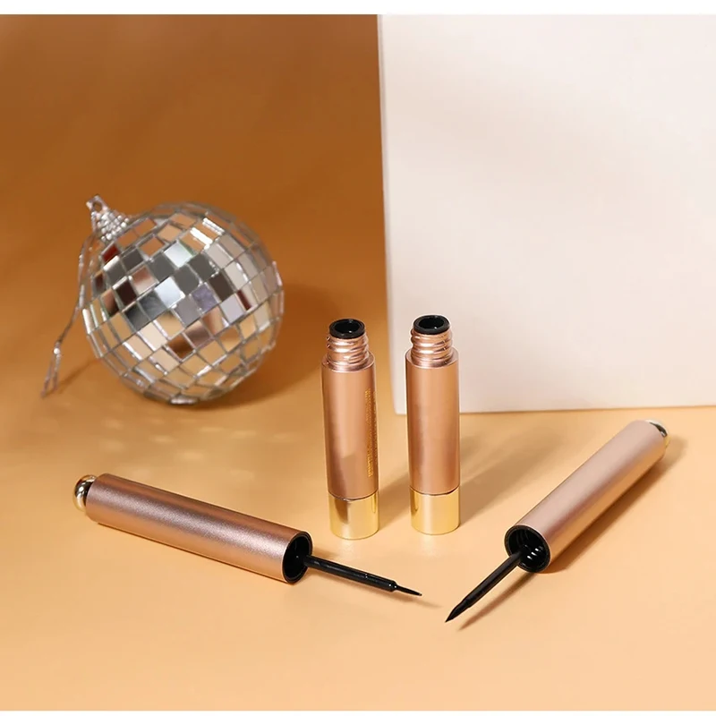 Delineador de ojos líquido profesional, lápiz negro de larga duración, resistente al agua, maquillaje, herramienta cosmética de secado rápido, sin florecimiento, 1 unidad