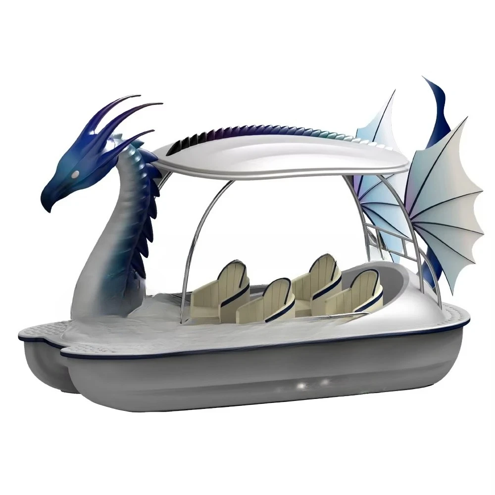 5-Person Electric Pedal Boat PPR Plastic Dragon Boat Water Park Entertainment and Leisure Rafting Outdoor Activities