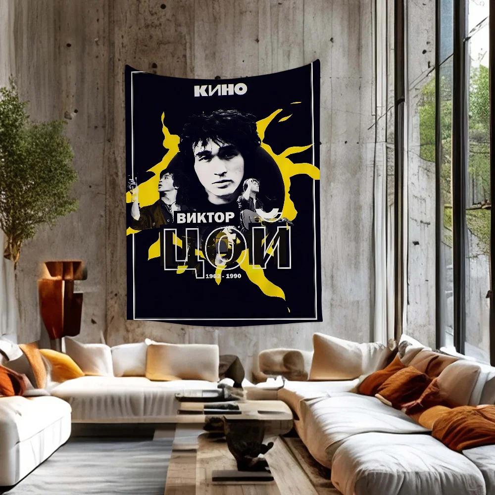 

Viktor Tsoi Printed Large Wall Tapestry Cheap Hippie Wall Hanging Bohemian Wall Tapestries Mandala INS Home Decor