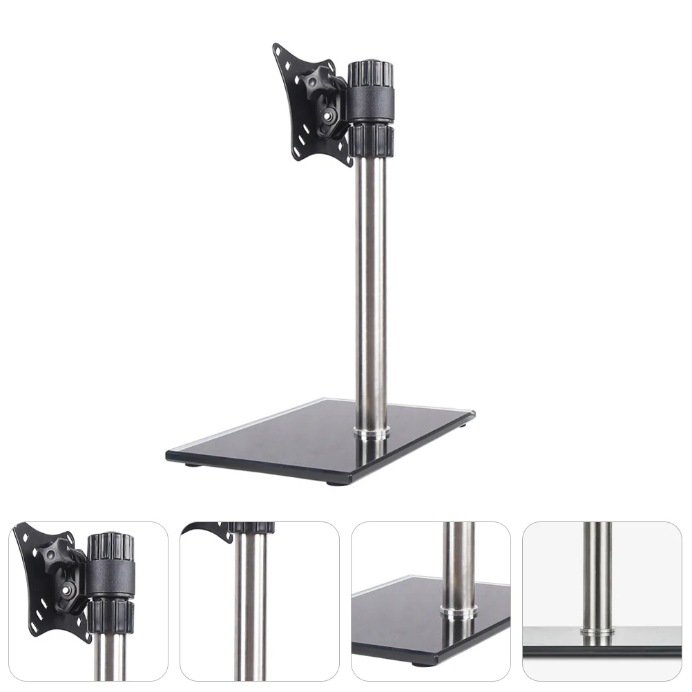 

Monitor Stand Adjustable Height Desk Mount Computer Screen Foldable Sturdy Material Practical Design Excellent Load Capacity