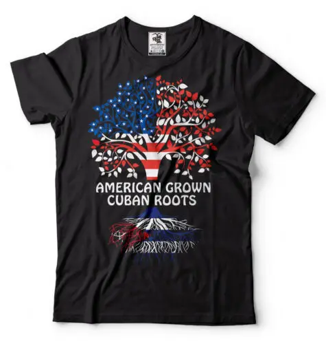 Cuban Roots T-shirt American Grown Cuban Roots Cuba Heritage Proud T shirts