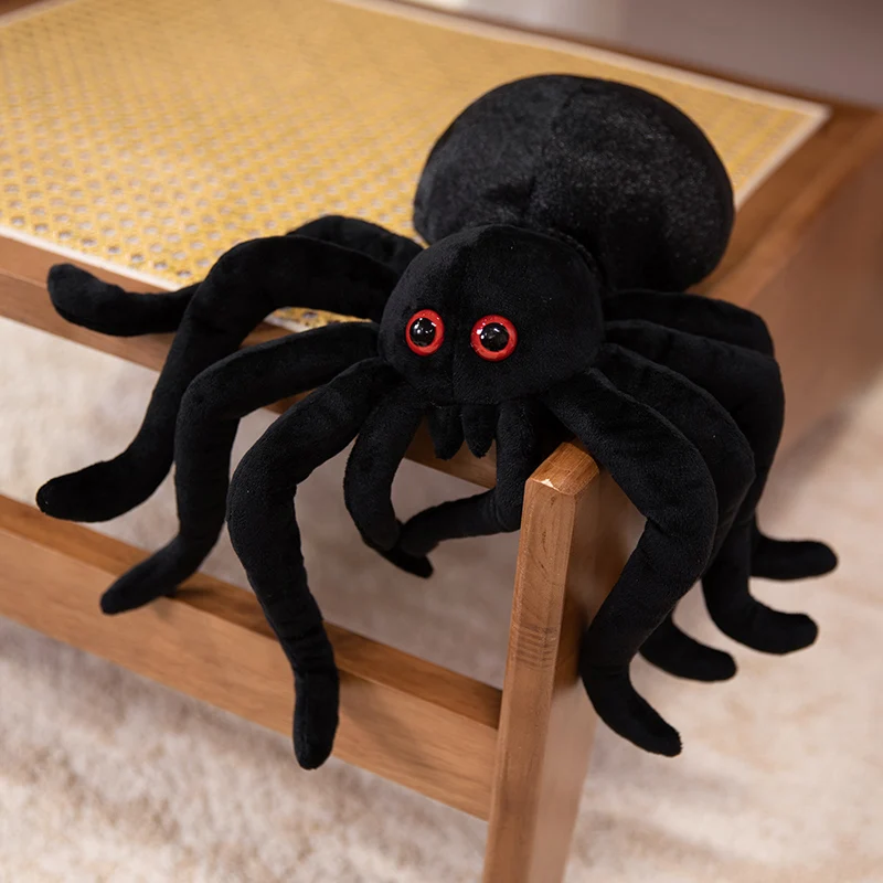 Nieuwe 25-50 cm Simuleren Spider & Ray Knuffel Spider Pop Gevuld Zacht Dier Kussen Leopard Ray Halloween decor Party