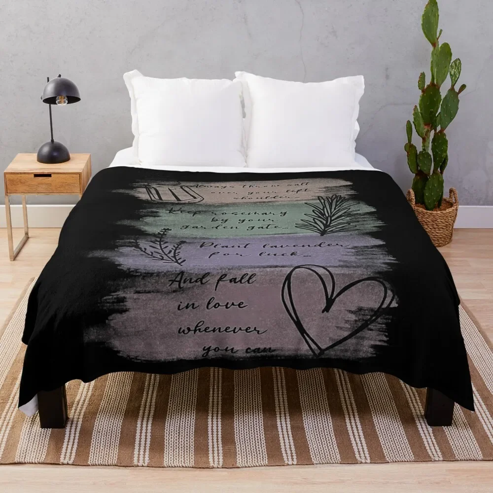 

Always Throw Spilled Salt Practical Magic Inspirit Quote Throw Blanket Multi Use Warm Blanket for Living Room Bedroom