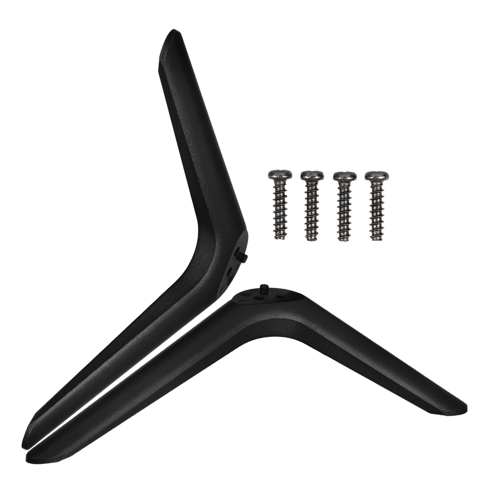 

1Pair Universal Stand Base with Double Hole Plastic Feet Replacement Legs for Tabletop Tvs Easy Installation Sturdy Build