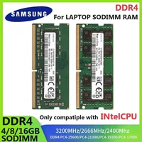 Memoria SAMSUNG DDR4 SODIMM RAM 4GB 8GB 3200MHz 16GB 2666Mhz 2400MHz Ram Memoria para ordenador portátil para Intel CPU PC4 2400T 2666V 3200