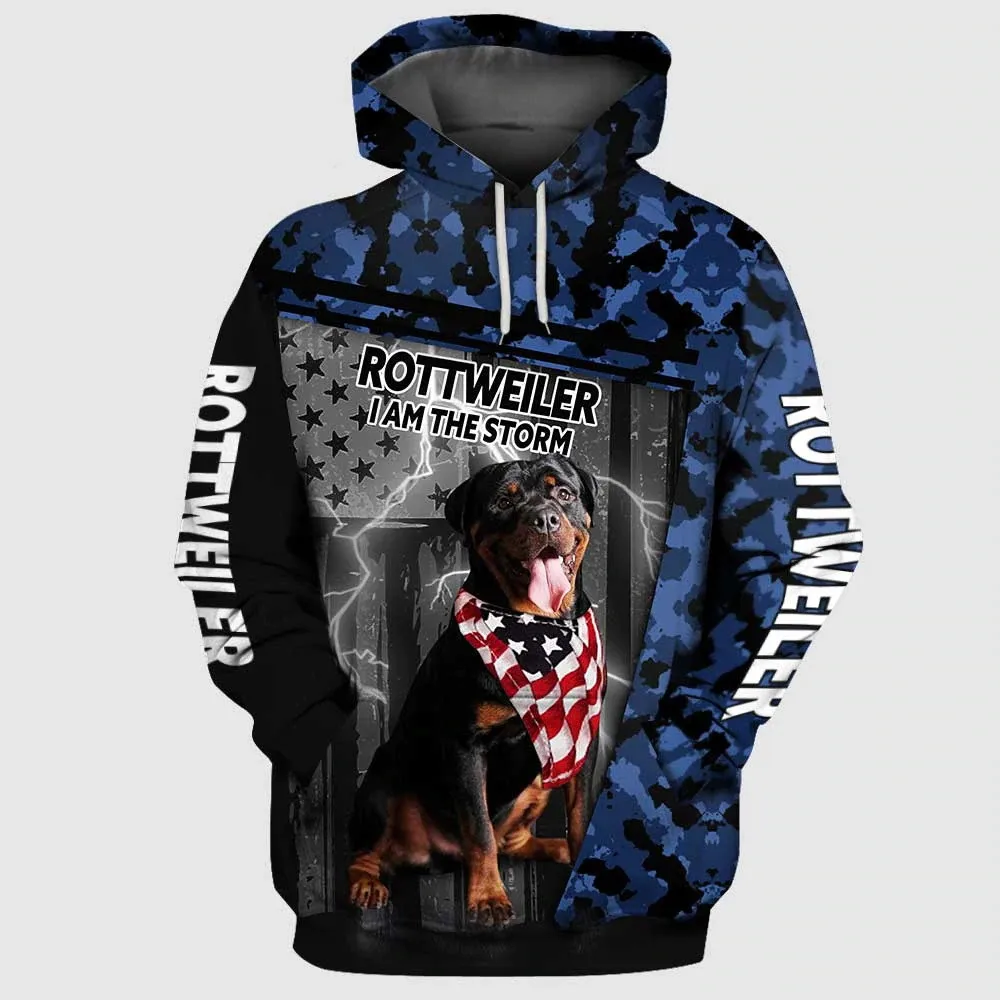 HX Fashion Animals Hoodies 3D Graphic Animals Scarf Dog Rottweiler Sweatshirt Pitbull German Shepherd Hoodie Streetwear