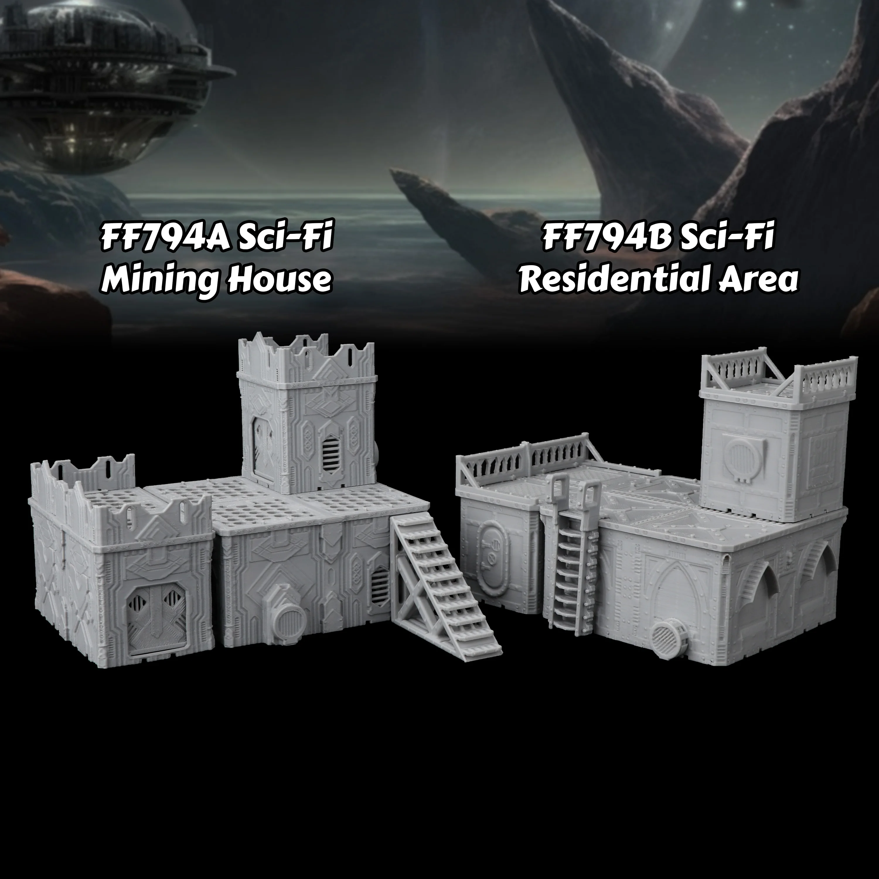 Sci-Fi Miniature Mining House  - Miniature Terrain Set ulasan dan harga