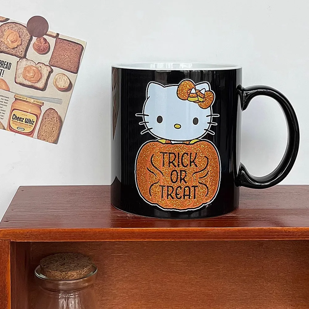 Serie di Halloween sanhos Hello Kitty tazza da caffè Action Figure Toys Cute Pumpkin Mug Cup tazze in ceramica regali creativi per bambini