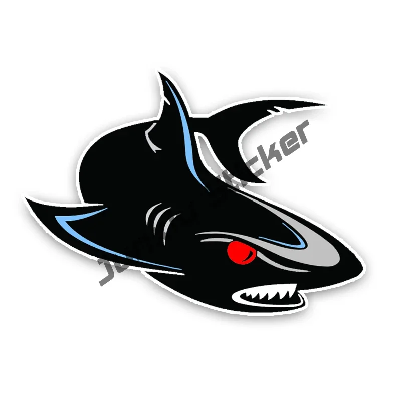 Cartoon Graffiti Die Cut Shark Decal Shark Decoration Sticker Anime Car Accessories for JDM SUV Cars Racing Helmet Truck Decor