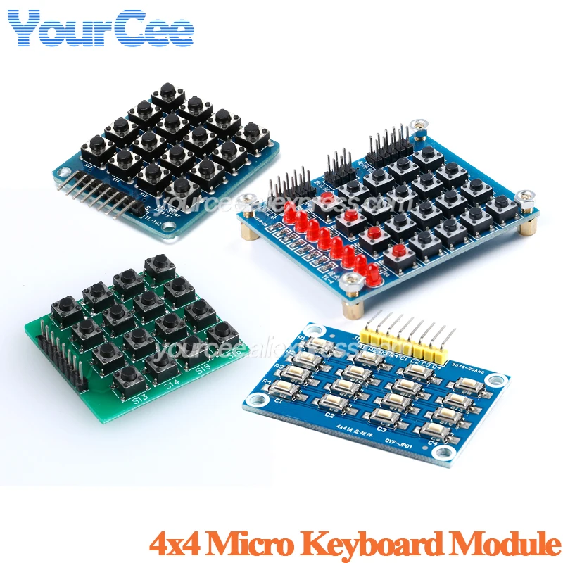 4x4 Keypad Module MCU Accessory Board 4*4 Matrix Keyboards 16 Key Button Microcontroller External Expansion Keyboard For Arduino