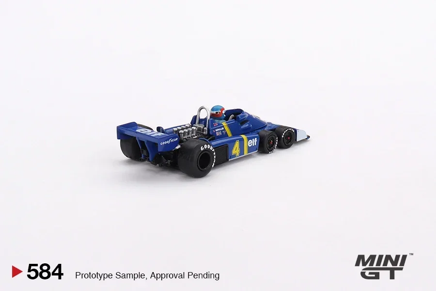 MINIGT 1/64 Tyrrell P34 #4 Patrick Depailler1976 Swedish GP 2nd Place MGT00584-CH Car Alloy Diecast Metal Model Toys for Boys