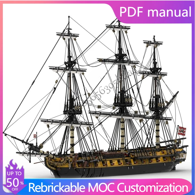 

7825 шт. MOC HMS Euryalus Frigate пазлы военный корабль праздничный набор сборка креативная детская игрушка-головоломка подарок на Рождество и день рождения для детей