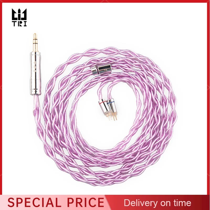 สายหูฟัง TR10 Tri 5N OFC ผสม4N การออกแบบปลั๊กที่ถอดออกได้ OFC 2PIN 0.78mm/MMCX 3.5mm/2.5mm/4.4mm หูฟัง