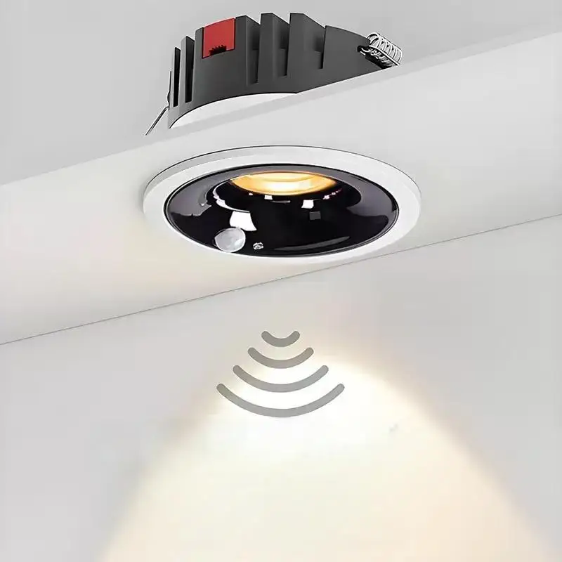 7W 12W Recessed Spotlight PIR Motion Sensor LED Spot Light for Entrance Aisle Indoor Lighting Downlight Lamps Light Fixture