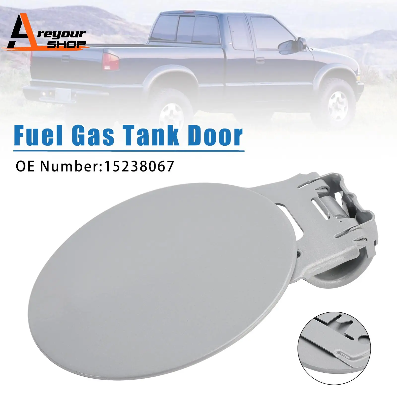 

Areyourshop Fuel Gas Tank Door 15238067 for Chevy Blazer Express GMC Savana 2500 2004-2024