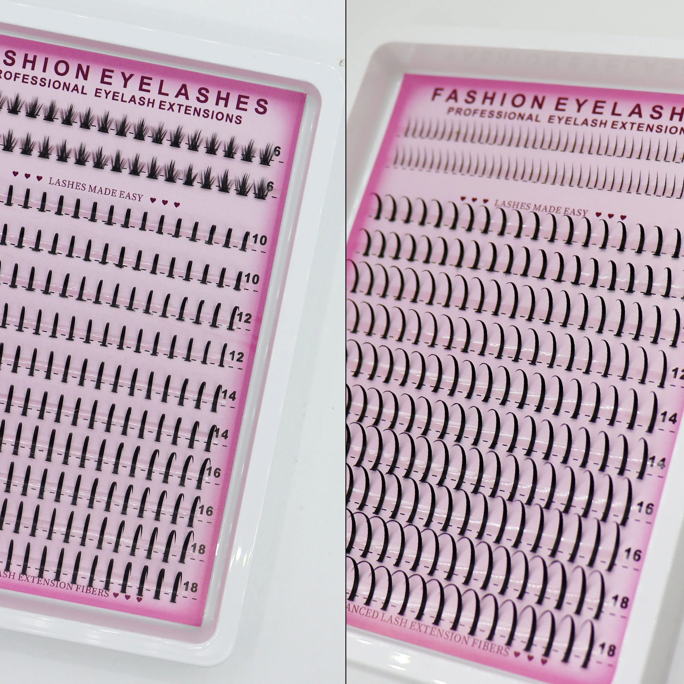 Ensemble de cils supérieurs et inférieurs féeriques mixtes à 12 rangées, outil de maquillage pour extensions de cils de Style féerique