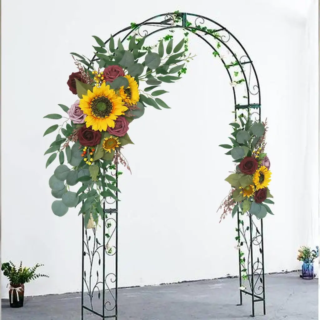 Wedding Arch Flowers Sunflowers Flower Garland for Garden Reception Home