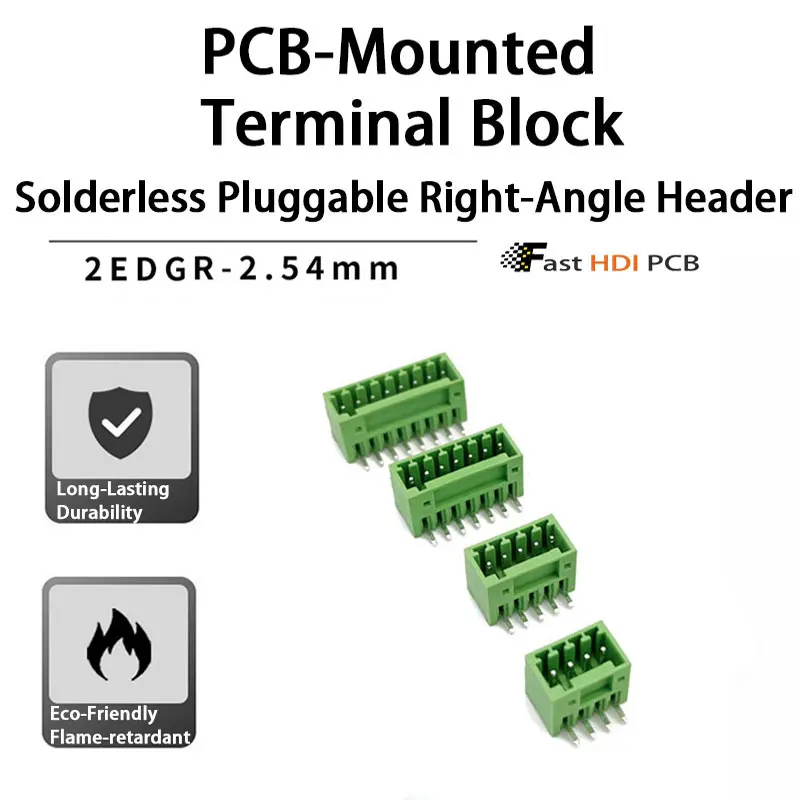굽은 핀 헤더 PA66 나일론 | 절연 산업용 2.54mm 커넥터 키트 (2P-24P) | 군사/신에너지 호환